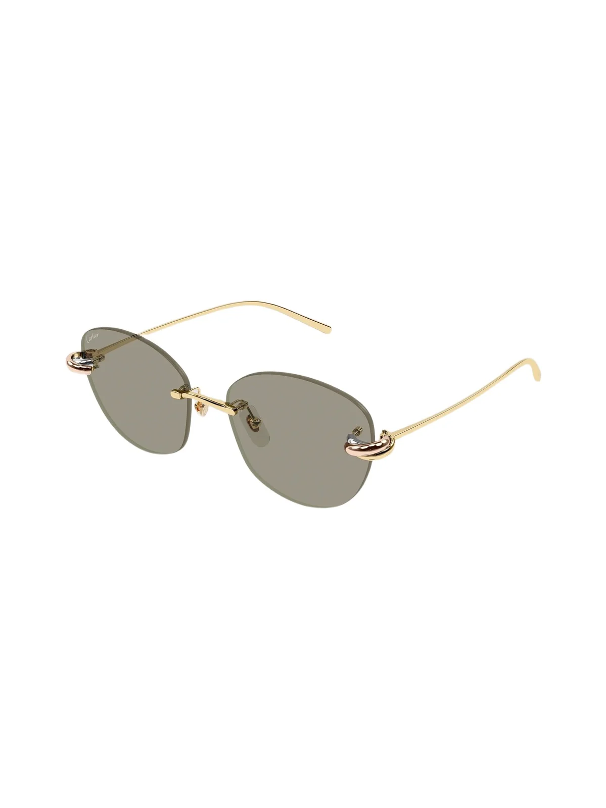 Women's Trinity 57MM 24-Carat Rose Gold Metal Rimless Butterfly Sunglasses