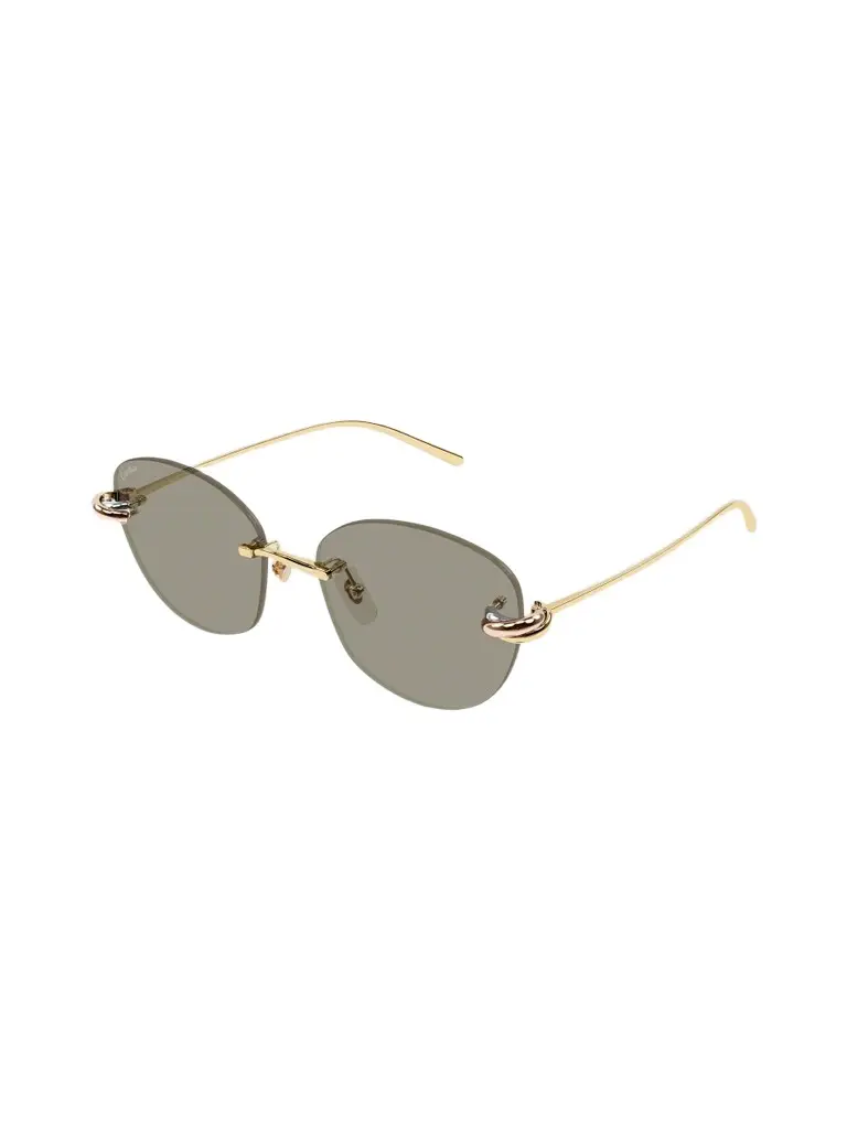 Women's Trinity 57MM 24-Carat Rose Gold Metal Rimless Butterfly Sunglasses