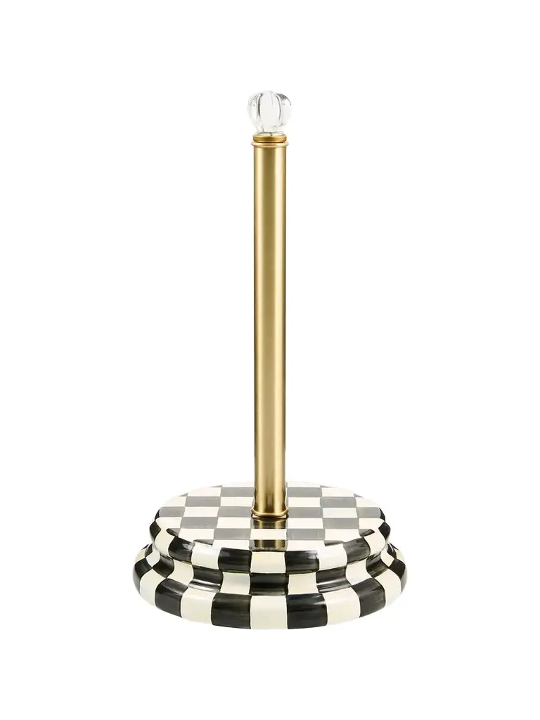 Courtly Check Stainless Steel & Glass Paper Towel Holder Courtly Check Stainless Steel & Glass Paper Towel Holder