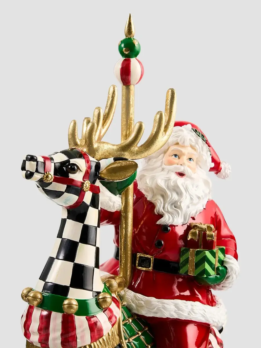 MacKenzie-Childs Carousel Santa Figurine | Thumbnail 3 MacKenzie-Childs Carousel Santa Figurine | Thumbnail 3