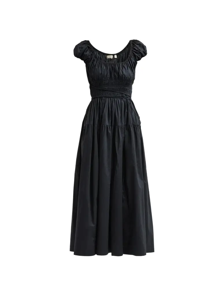 Women's Quinelle Cotton Gathered Midi Dress Women's Quinelle Cotton Gathered Midi Dress