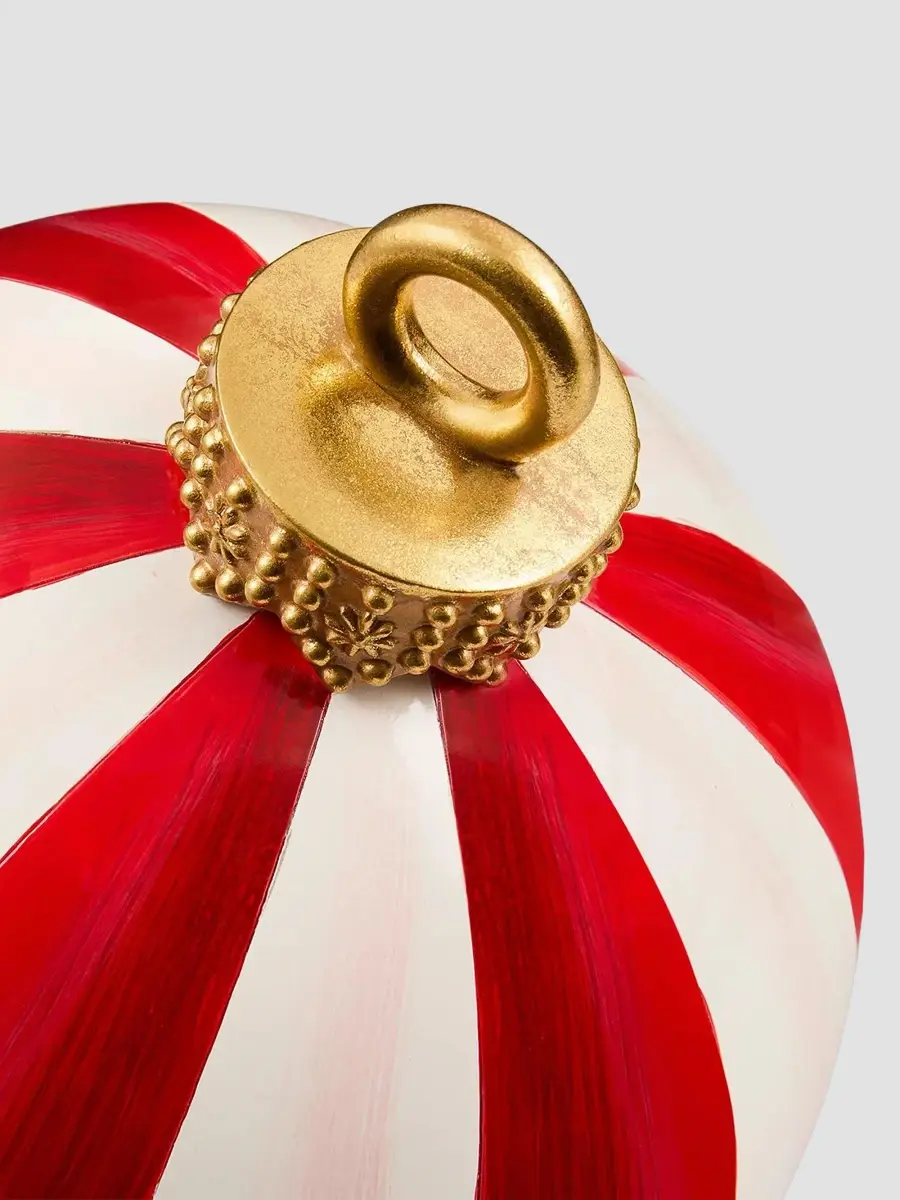 MacKenzie-Childs Red Stripe Medium Tabletop Ornament | Thumbnail 2 MacKenzie-Childs Red Stripe Medium Tabletop Ornament | Thumbnail 2