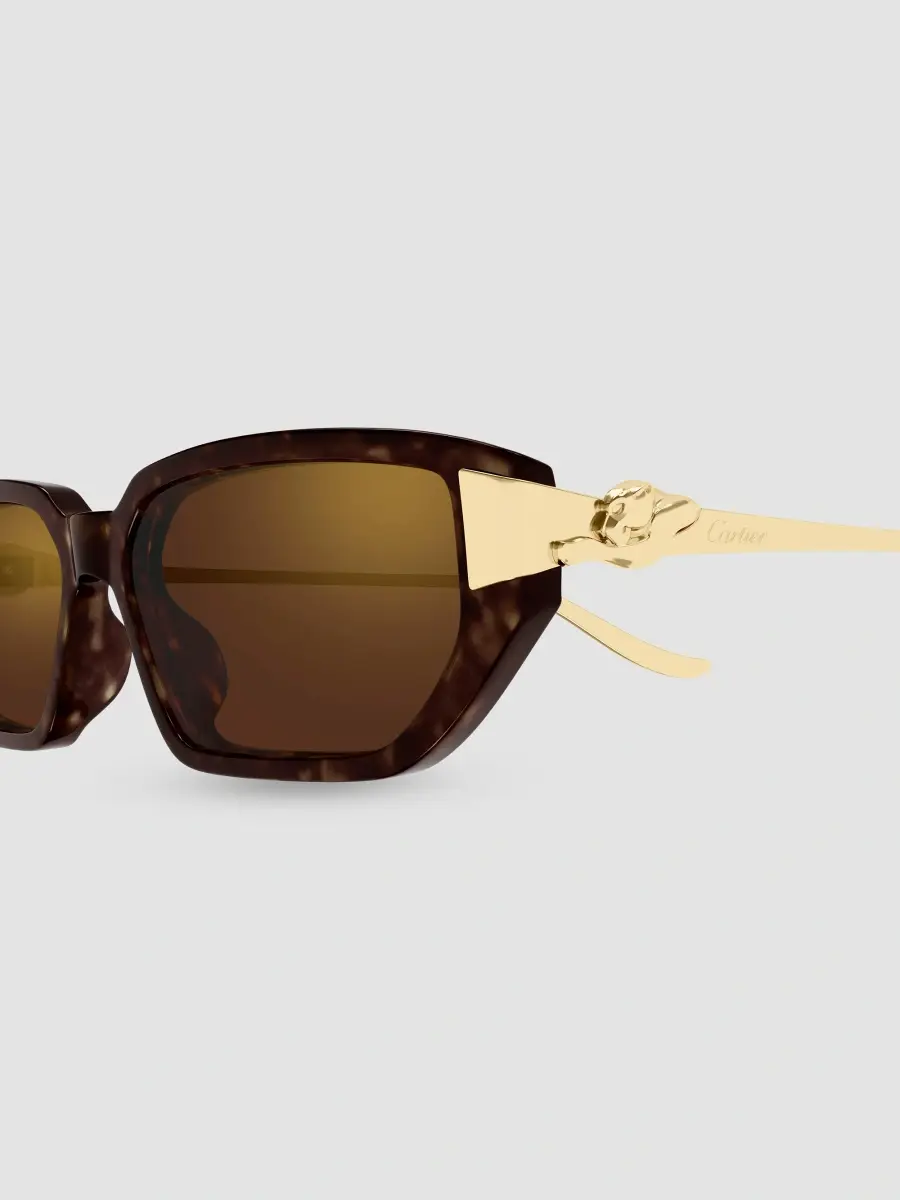 Cartier Women's Panthère De 54MM Panthère Classic 24 Carat Gold-Plated Metal Rectangular Sunglasses | Thumbnail 3 Cartier Women's Panthère De 54MM Panthère Classic 24 Carat Gold-Plated Metal Rectangular Sunglasses | Thumbnail 3