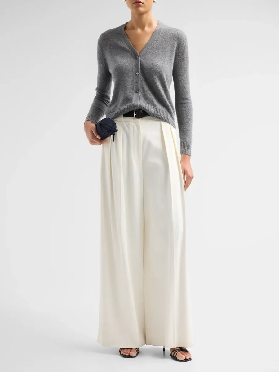 Saks Fifth Avenue Women's Basic V-Neck Cashmere Cardigan | Thumbnail 2 Saks Fifth Avenue Women's Basic V-Neck Cashmere Cardigan | Thumbnail 2