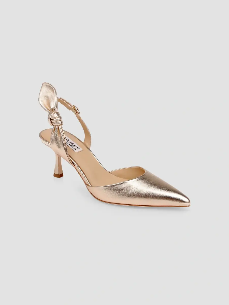 BADGLEY MISCHKA Women's Yuan 65MM Leather Slingback Pumps | Thumbnail 2 BADGLEY MISCHKA Women's Yuan 65MM Leather Slingback Pumps | Thumbnail 2
