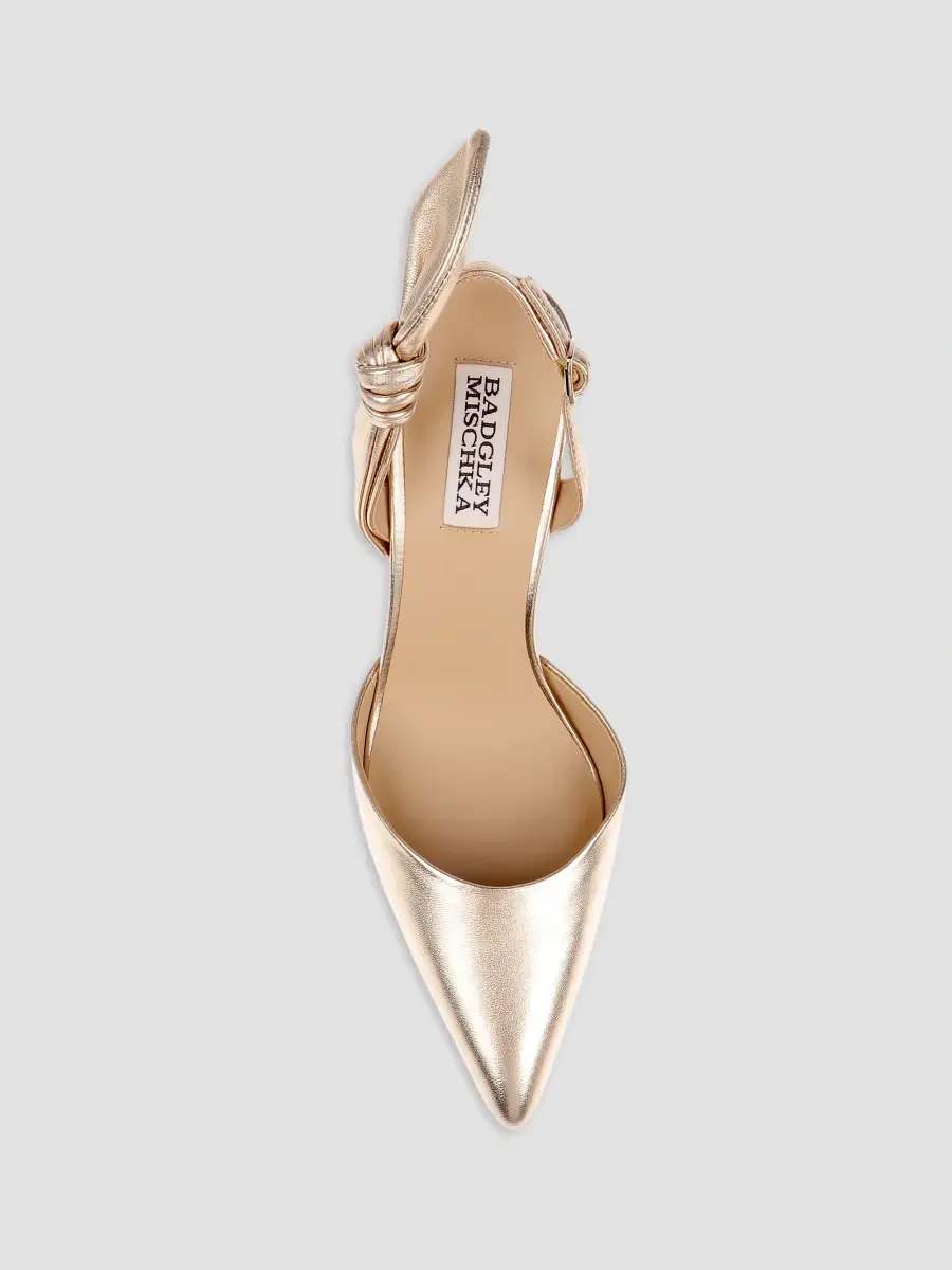 BADGLEY MISCHKA Women's Yuan 65MM Leather Slingback Pumps | Thumbnail 4 BADGLEY MISCHKA Women's Yuan 65MM Leather Slingback Pumps | Thumbnail 4