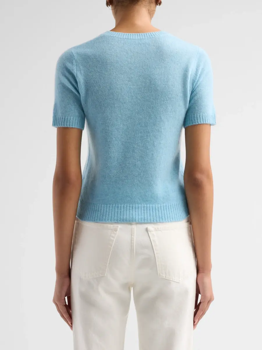 Saks Fifth Avenue Women's Basic Cashmere Shrunken Short-Sleeve Crewneck Sweater | Thumbnail 3 Saks Fifth Avenue Women's Basic Cashmere Shrunken Short-Sleeve Crewneck Sweater | Thumbnail 3