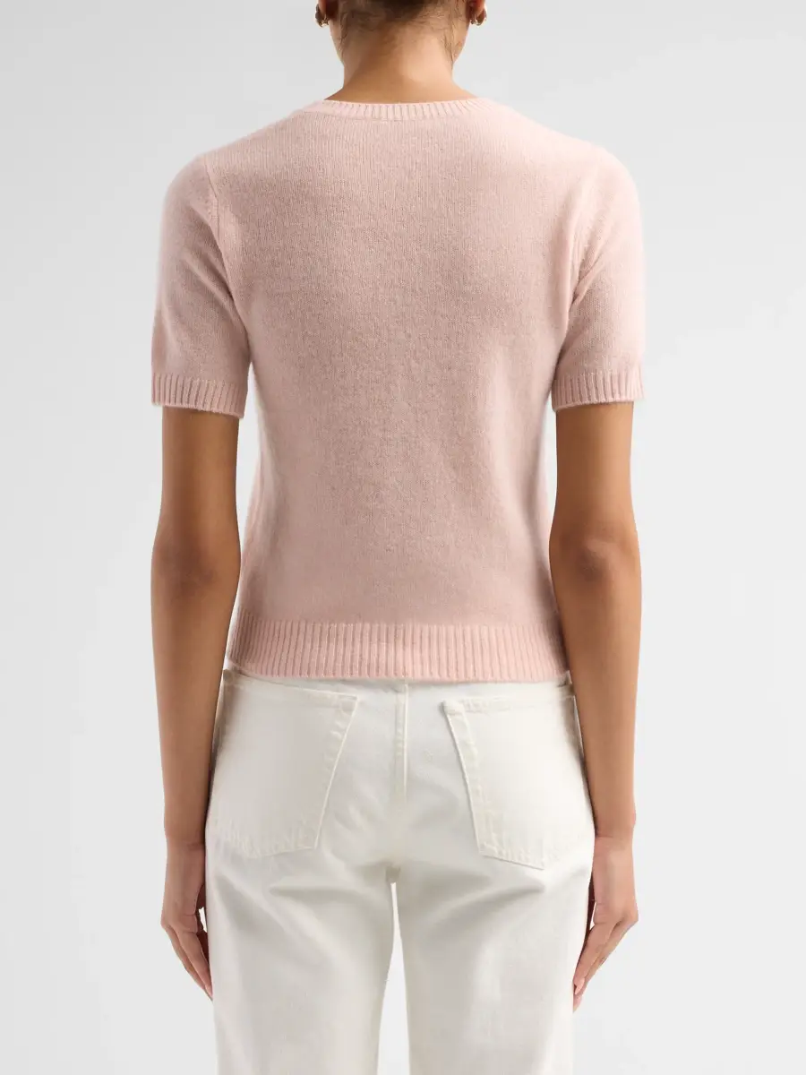 Saks Fifth Avenue Women's Basic Cashmere Shrunken Short-Sleeve Crewneck Sweater | Thumbnail 3 Saks Fifth Avenue Women's Basic Cashmere Shrunken Short-Sleeve Crewneck Sweater | Thumbnail 3