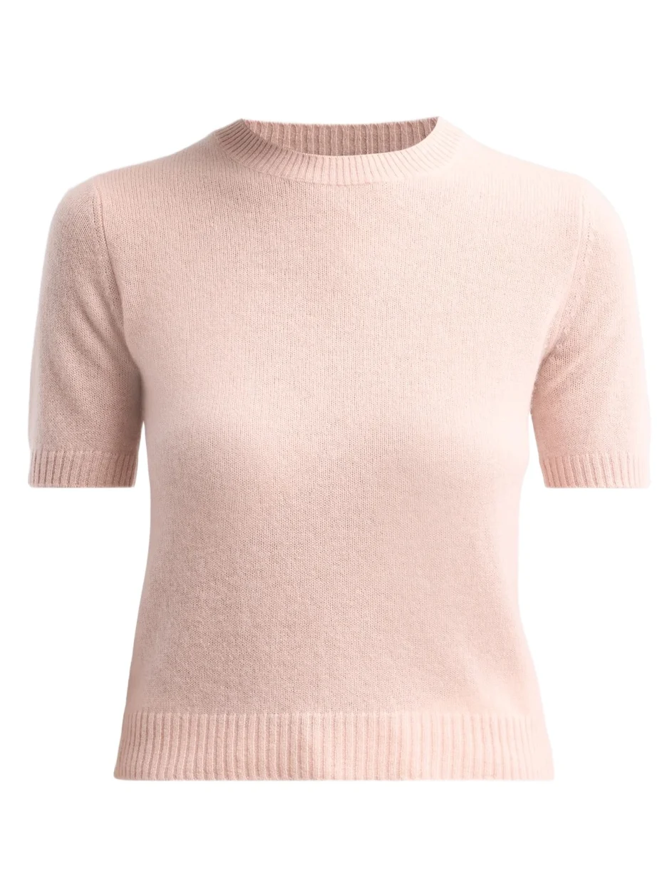 Saks Fifth Avenue Women's Basic Cashmere Shrunken Short-Sleeve Crewneck Sweater
