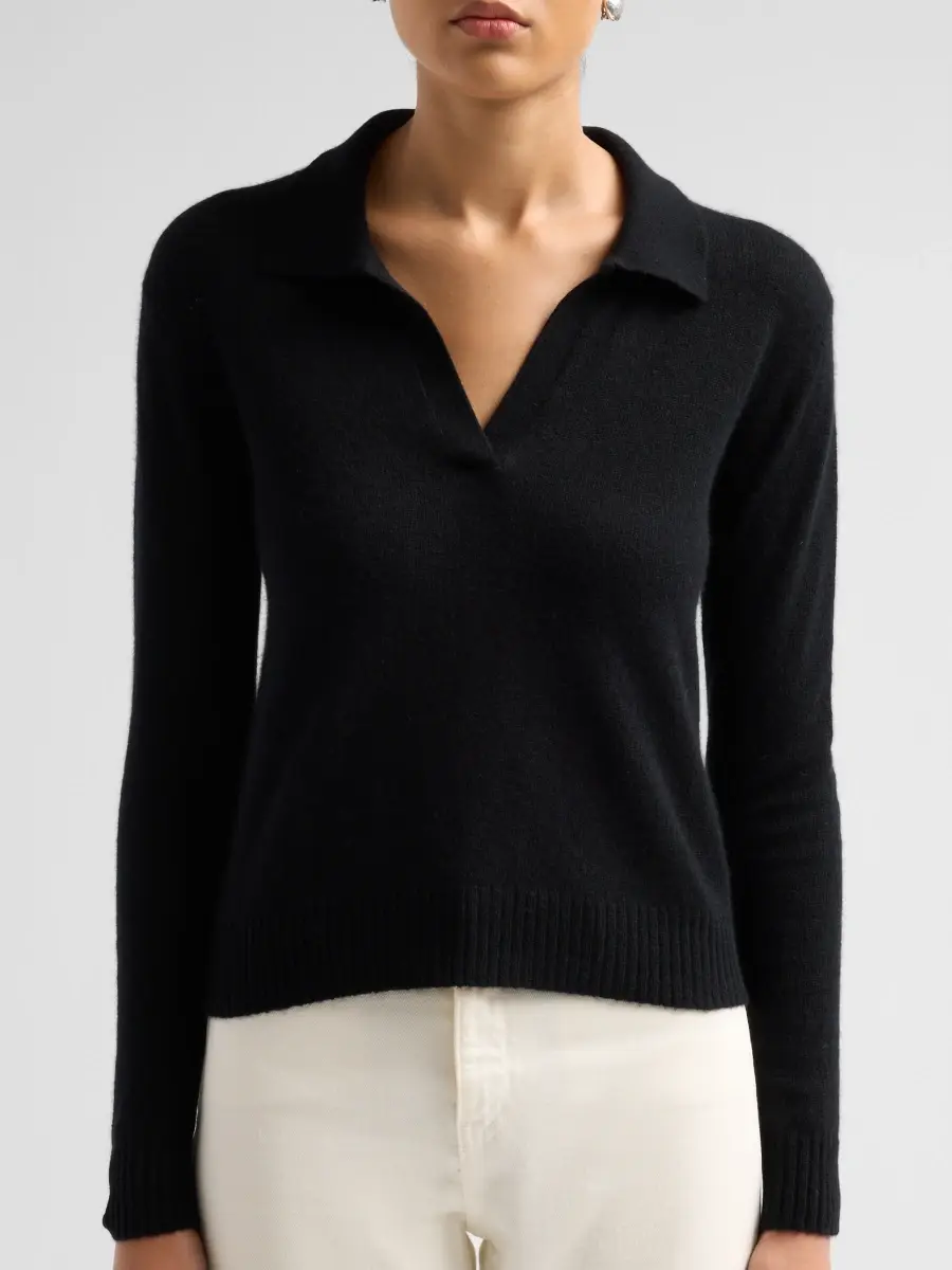 Saks Fifth Avenue Women's Basic Cashmere Polo Sweater | Thumbnail 5 Saks Fifth Avenue Women's Basic Cashmere Polo Sweater | Thumbnail 5
