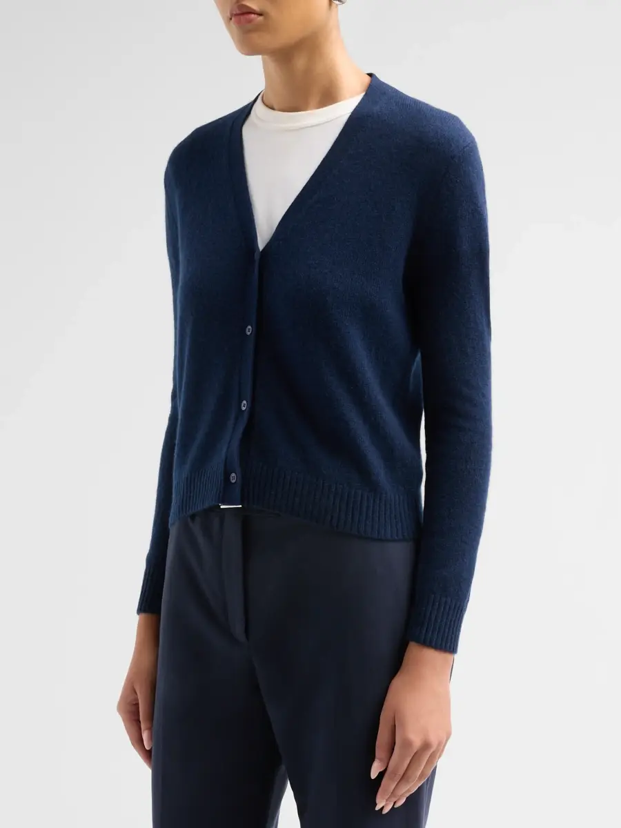 Saks Fifth Avenue Women's Basic V-Neck Cashmere Cardigan | Thumbnail 4 Saks Fifth Avenue Women's Basic V-Neck Cashmere Cardigan | Thumbnail 4