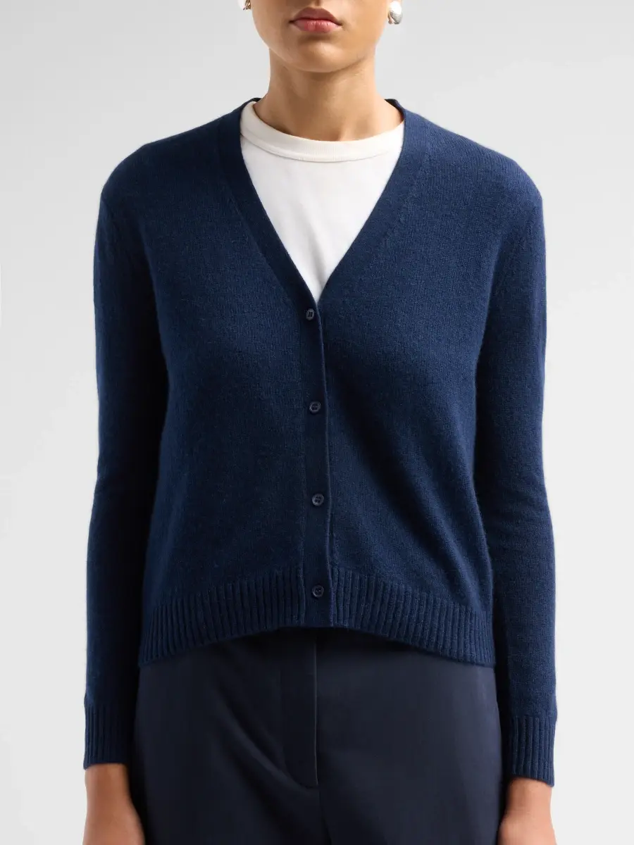 Saks Fifth Avenue Women's Basic V-Neck Cashmere Cardigan | Thumbnail 5 Saks Fifth Avenue Women's Basic V-Neck Cashmere Cardigan | Thumbnail 5