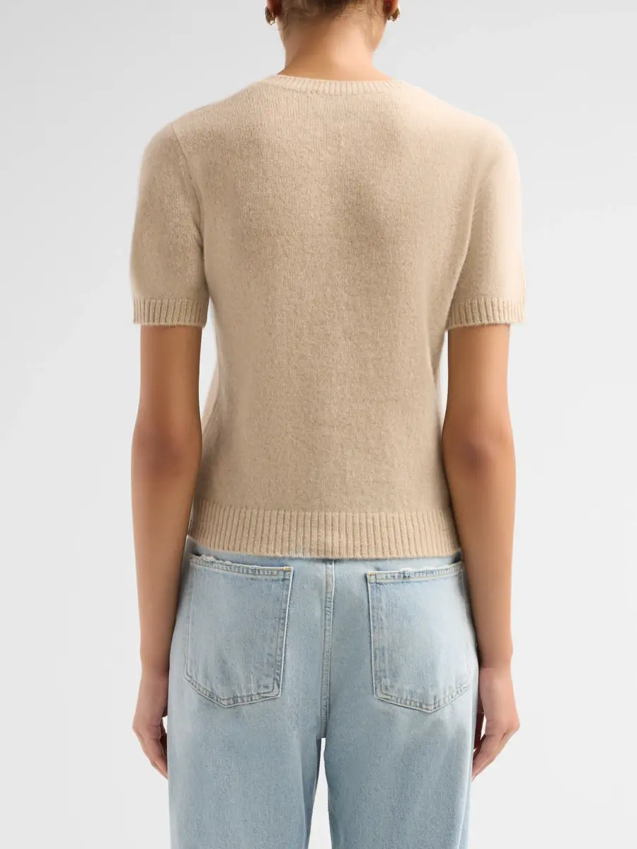 Saks Fifth Avenue Women's Basic Cashmere Shrunken Short-Sleeve Crewneck Sweater | Thumbnail 3 Saks Fifth Avenue Women's Basic Cashmere Shrunken Short-Sleeve Crewneck Sweater | Thumbnail 3