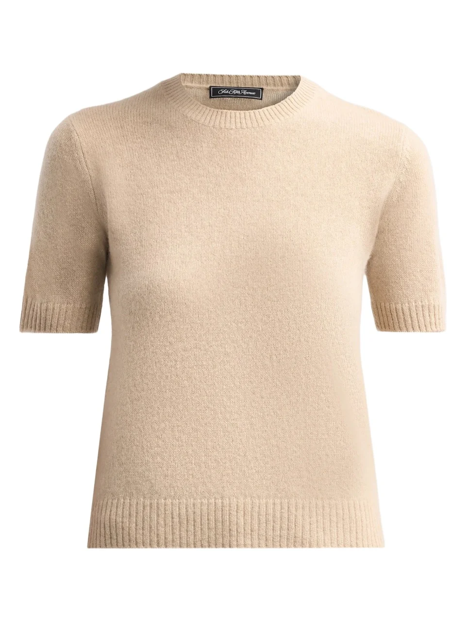 Saks Fifth Avenue Women's Basic Cashmere Shrunken Short-Sleeve Crewneck Sweater