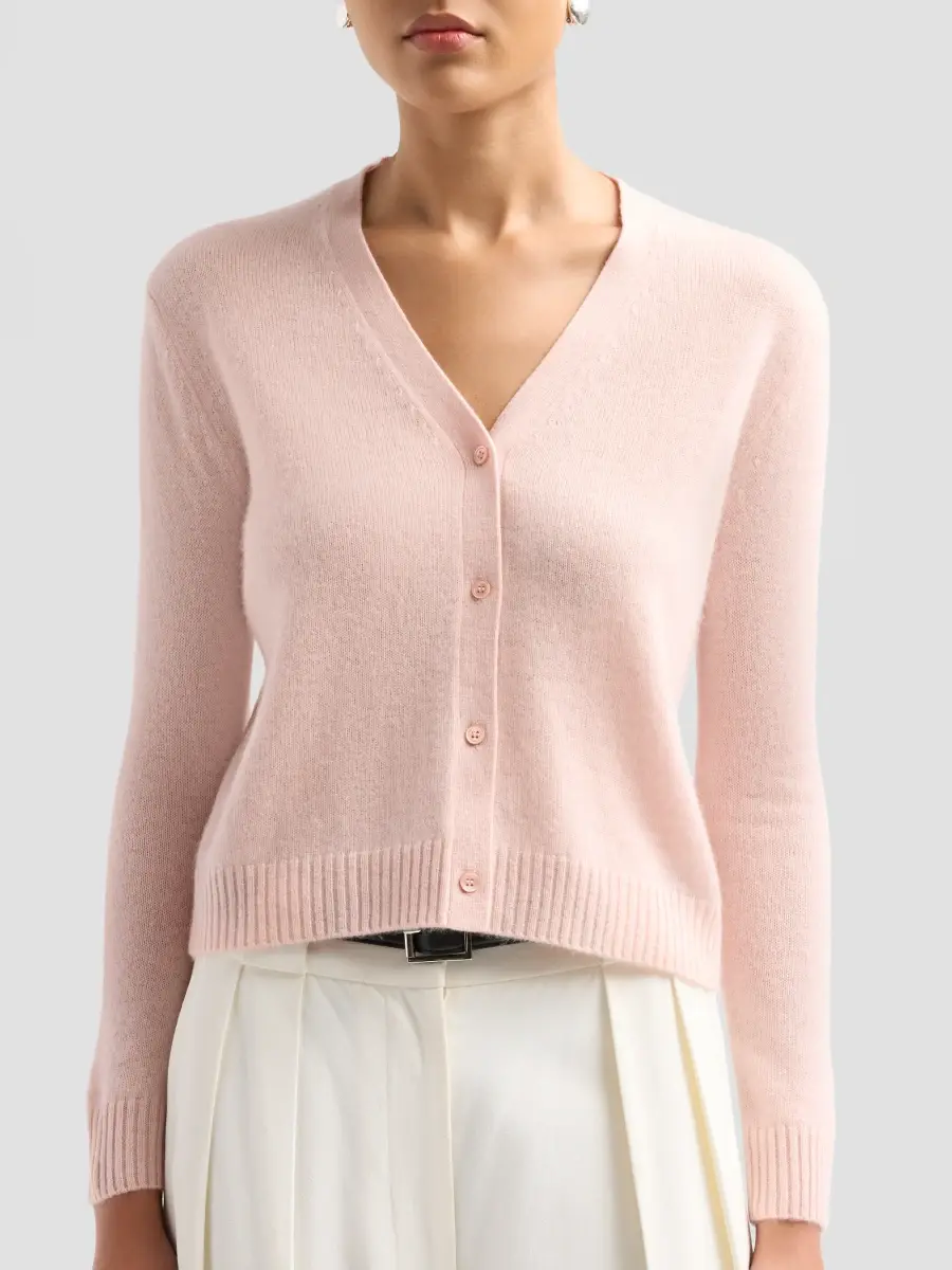 Saks Fifth Avenue Women's Basic V-Neck Cashmere Cardigan | Thumbnail 5 Saks Fifth Avenue Women's Basic V-Neck Cashmere Cardigan | Thumbnail 5