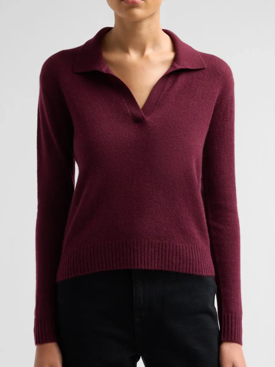 Saks Fifth Avenue Women's Basic Cashmere Polo Sweater | Thumbnail 5 Saks Fifth Avenue Women's Basic Cashmere Polo Sweater | Thumbnail 5