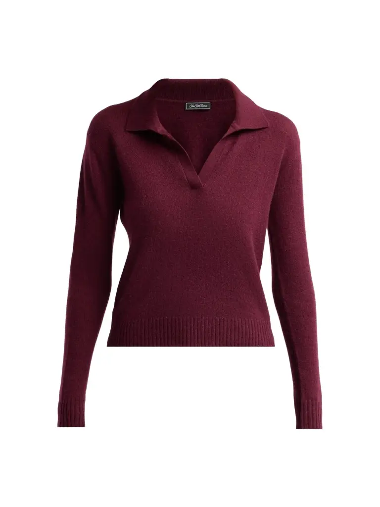 Saks Fifth Avenue Women's Basic Cashmere Polo Sweater