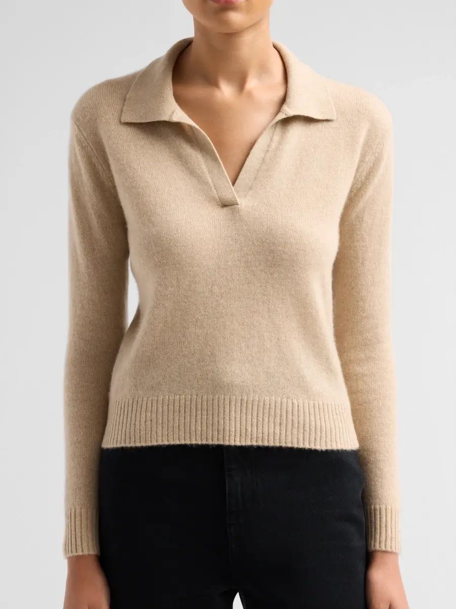 Saks Fifth Avenue Women's Basic Cashmere Polo Sweater | Thumbnail 5 Saks Fifth Avenue Women's Basic Cashmere Polo Sweater | Thumbnail 5