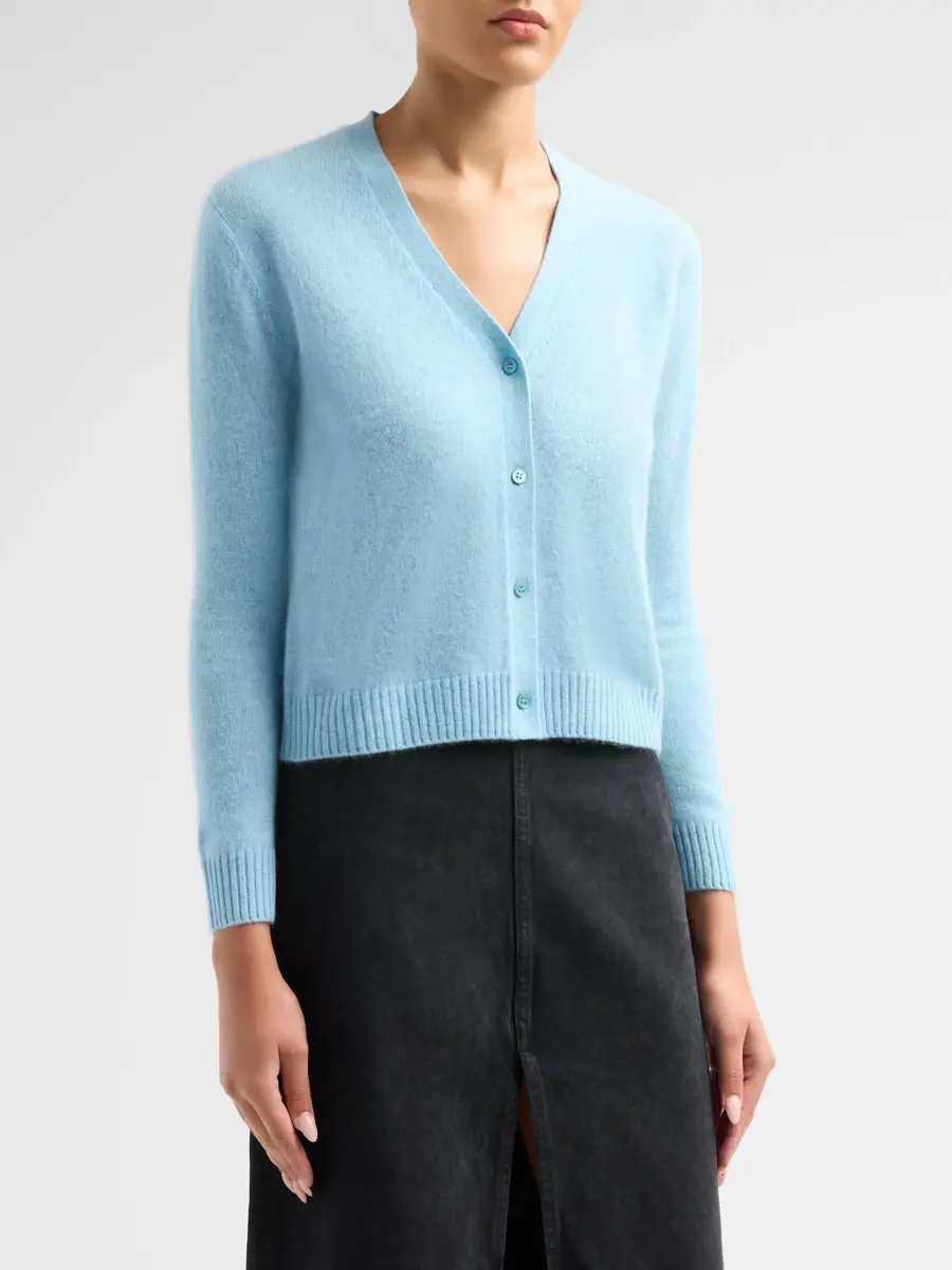 Saks Fifth Avenue Women's Basic V-Neck Cashmere Cardigan | Thumbnail 4 Saks Fifth Avenue Women's Basic V-Neck Cashmere Cardigan | Thumbnail 4