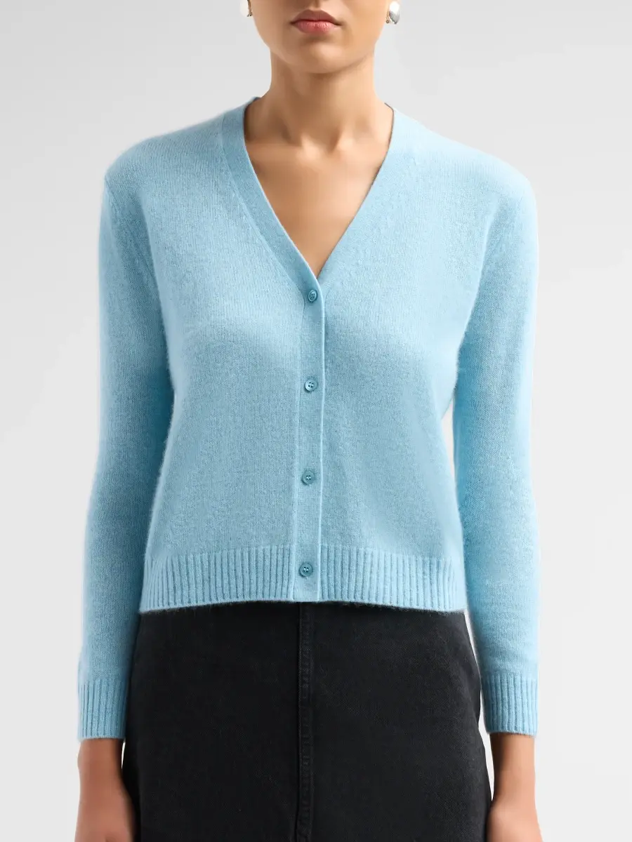 Saks Fifth Avenue Women's Basic V-Neck Cashmere Cardigan | Thumbnail 5 Saks Fifth Avenue Women's Basic V-Neck Cashmere Cardigan | Thumbnail 5