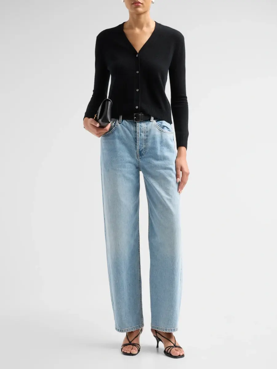 Saks Fifth Avenue Women's Basic V-Neck Cashmere Cardigan | Thumbnail 2 Saks Fifth Avenue Women's Basic V-Neck Cashmere Cardigan | Thumbnail 2
