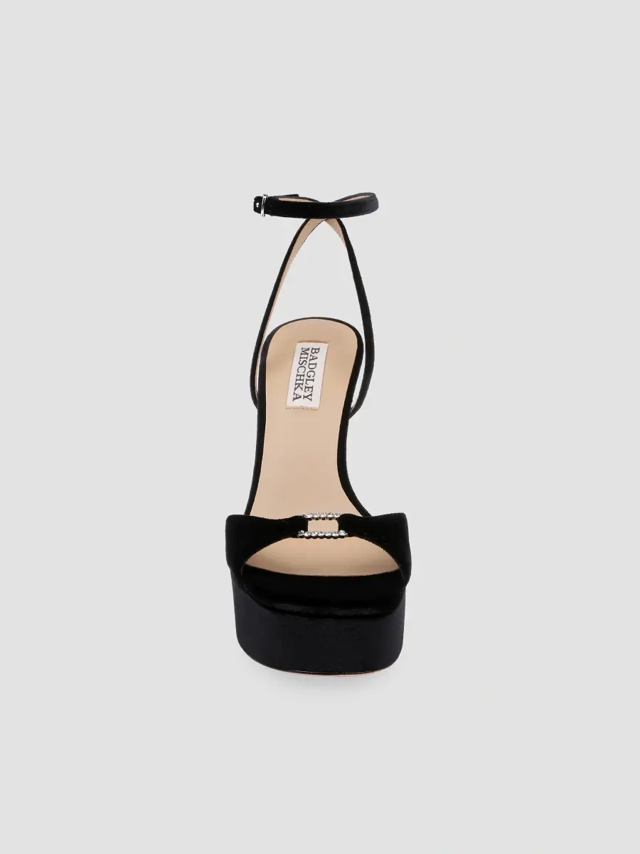 BADGLEY MISCHKA Women's Romina 120MM Velvet Platform Sandals | Thumbnail 4 BADGLEY MISCHKA Women's Romina 120MM Velvet Platform Sandals | Thumbnail 4