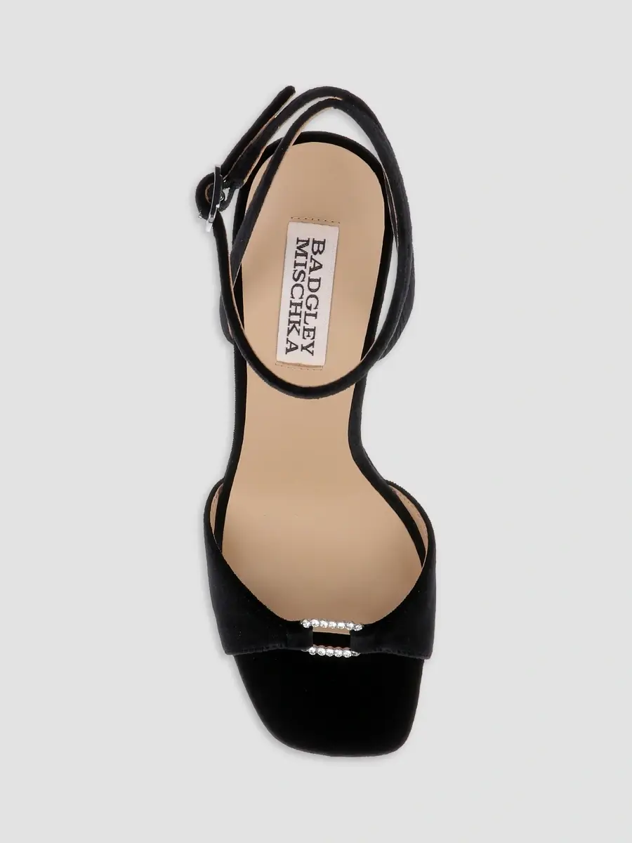 BADGLEY MISCHKA Women's Romina 120MM Velvet Platform Sandals | Thumbnail 5 BADGLEY MISCHKA Women's Romina 120MM Velvet Platform Sandals | Thumbnail 5