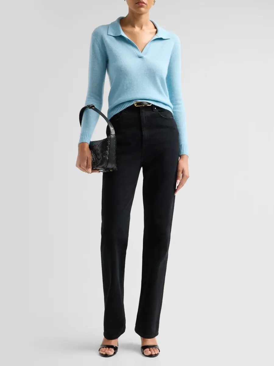 Saks Fifth Avenue Women's Basic Cashmere Polo Sweater | Thumbnail 2 Saks Fifth Avenue Women's Basic Cashmere Polo Sweater | Thumbnail 2