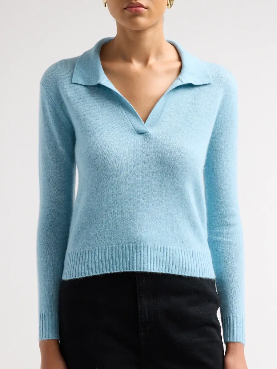Saks Fifth Avenue Women's Basic Cashmere Polo Sweater | Thumbnail 5 Saks Fifth Avenue Women's Basic Cashmere Polo Sweater | Thumbnail 5