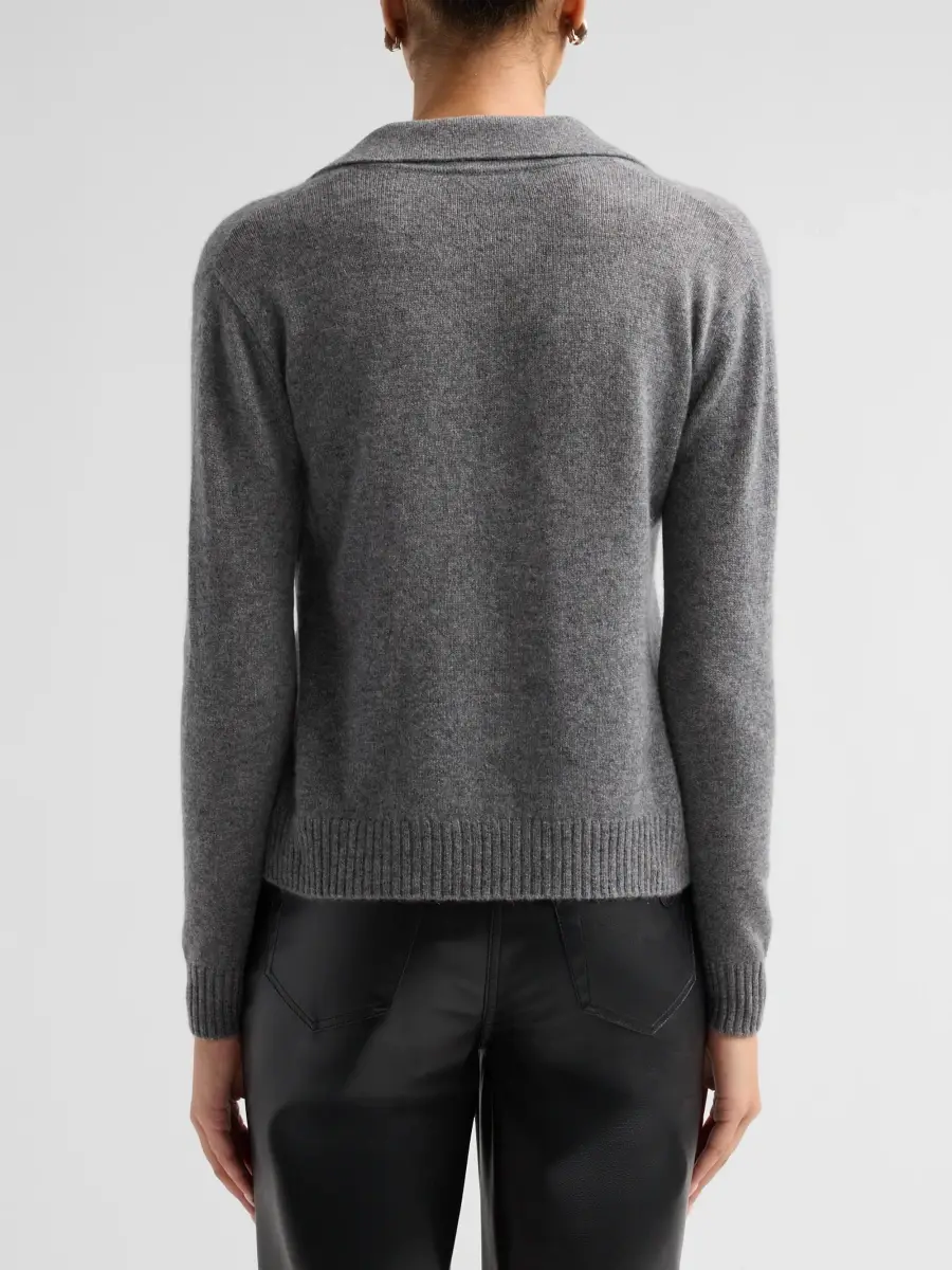 Saks Fifth Avenue Women's Basic Cashmere Polo Sweater | Thumbnail 3 Saks Fifth Avenue Women's Basic Cashmere Polo Sweater | Thumbnail 3