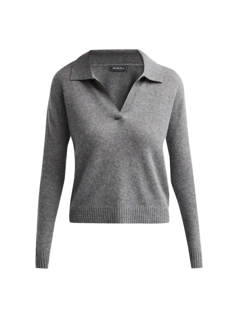 Saks Fifth Avenue Women's Basic Cashmere Polo Sweater