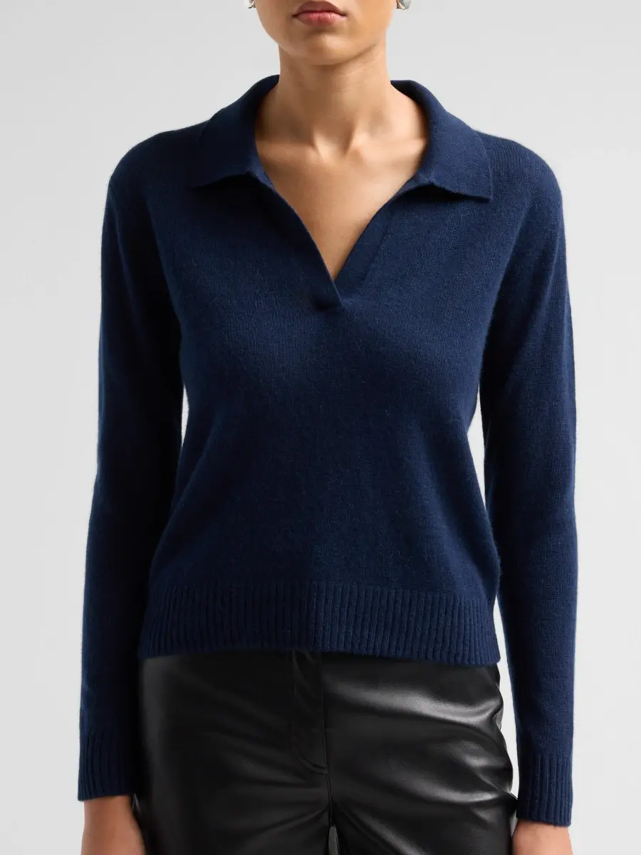 Saks Fifth Avenue Women's Basic Cashmere Polo Sweater | Thumbnail 5 Saks Fifth Avenue Women's Basic Cashmere Polo Sweater | Thumbnail 5