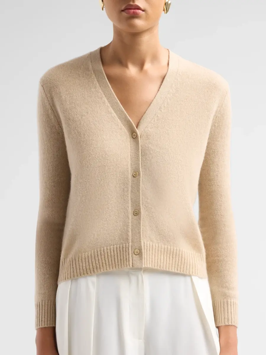 Saks Fifth Avenue Women's Basic V-Neck Cashmere Cardigan | Thumbnail 5 Saks Fifth Avenue Women's Basic V-Neck Cashmere Cardigan | Thumbnail 5