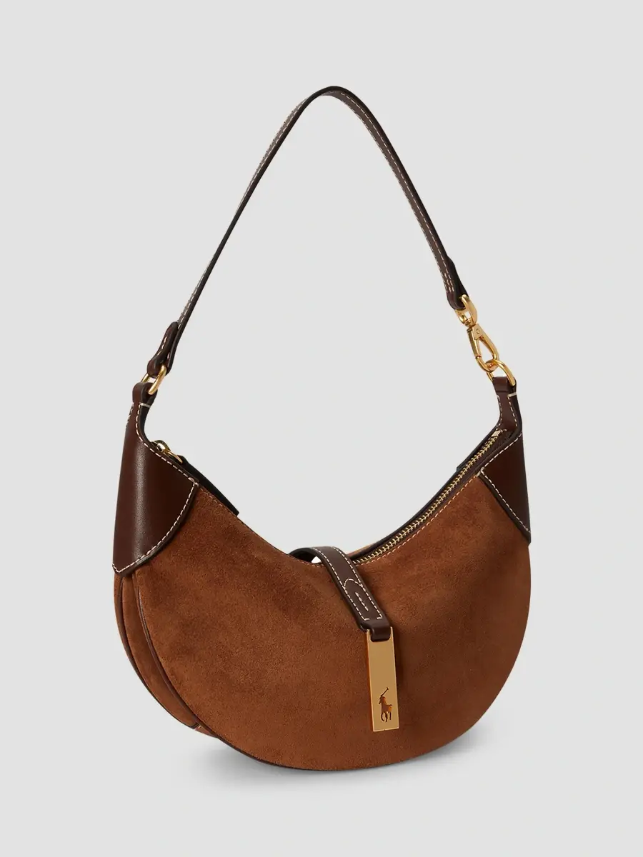 Polo Ralph Lauren Women's Polo ID Suede Mini Shoulder Bag | Thumbnail 2 Polo Ralph Lauren Women's Polo ID Suede Mini Shoulder Bag | Thumbnail 2