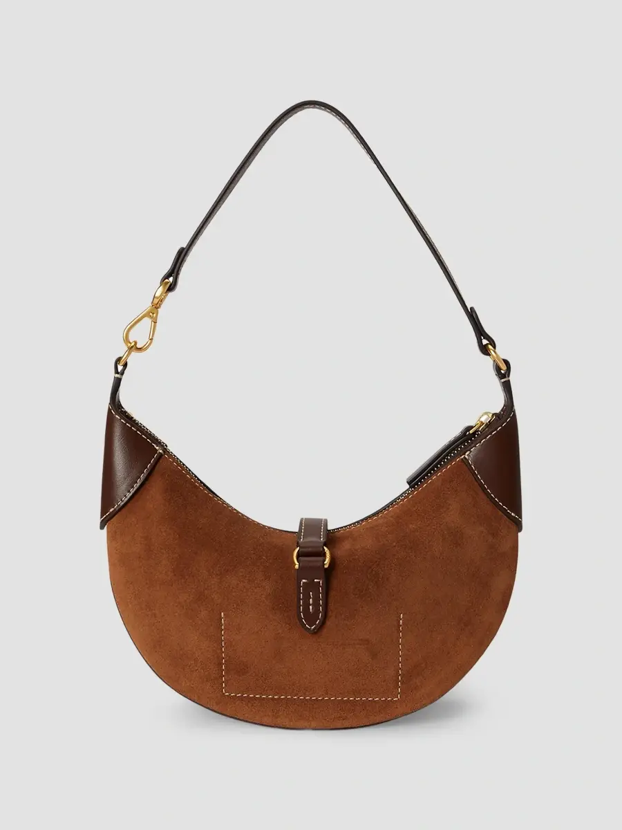 Polo Ralph Lauren Women's Polo ID Suede Mini Shoulder Bag | Thumbnail 3 Polo Ralph Lauren Women's Polo ID Suede Mini Shoulder Bag | Thumbnail 3