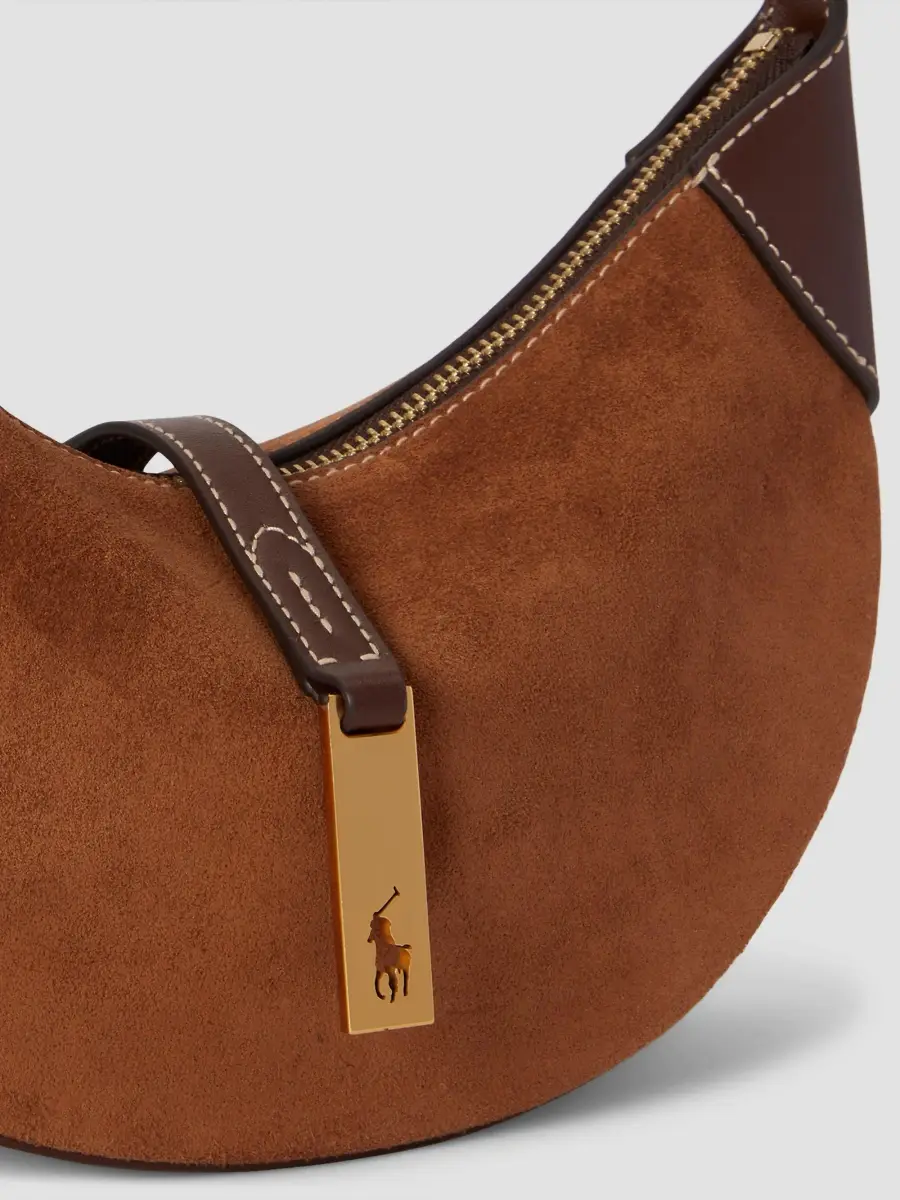 Polo Ralph Lauren Women's Polo ID Suede Mini Shoulder Bag | Thumbnail 5 Polo Ralph Lauren Women's Polo ID Suede Mini Shoulder Bag | Thumbnail 5