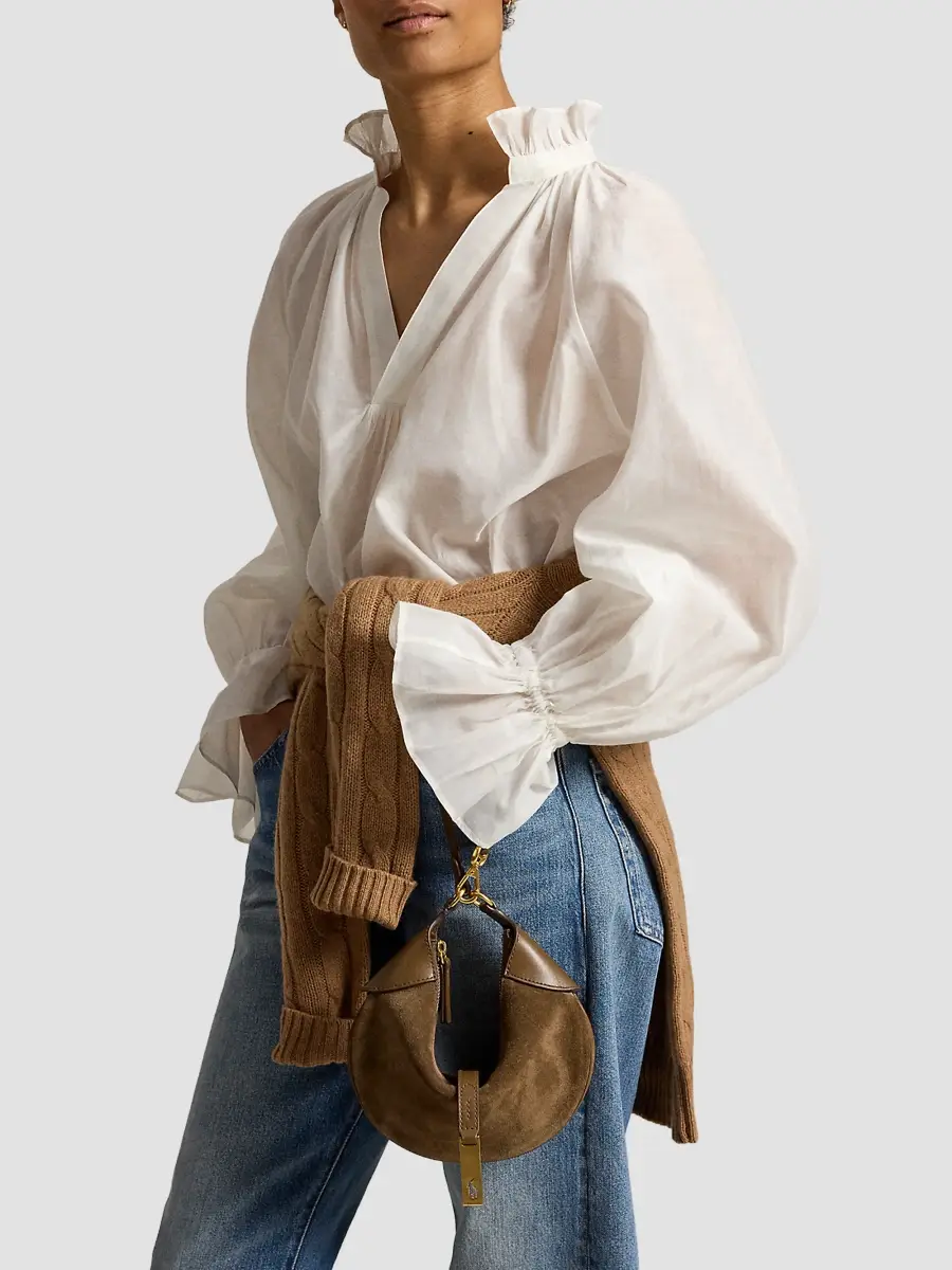 Polo Ralph Lauren Women's Suede Shoulder Bag | Thumbnail 3 Polo Ralph Lauren Women's Suede Shoulder Bag | Thumbnail 3