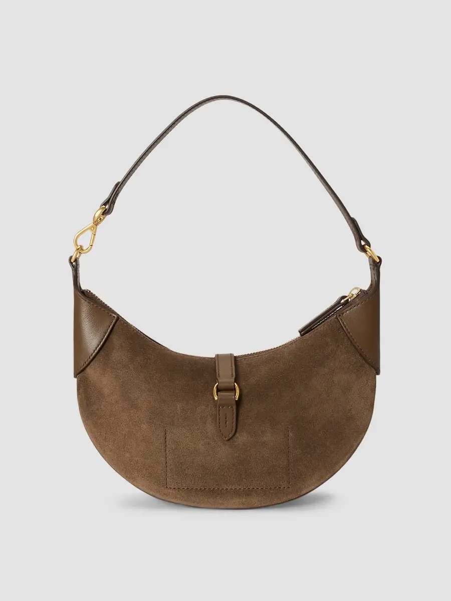 Polo Ralph Lauren Women's Suede Shoulder Bag | Thumbnail 4 Polo Ralph Lauren Women's Suede Shoulder Bag | Thumbnail 4