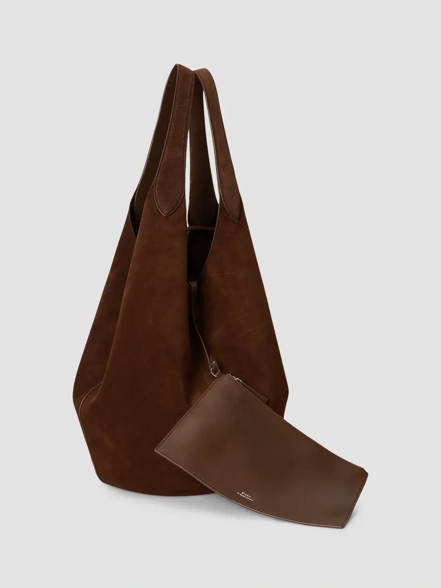 Polo Ralph Lauren Women's Polo Play Large Suede Tote Bag | Thumbnail 4 Polo Ralph Lauren Women's Polo Play Large Suede Tote Bag | Thumbnail 4