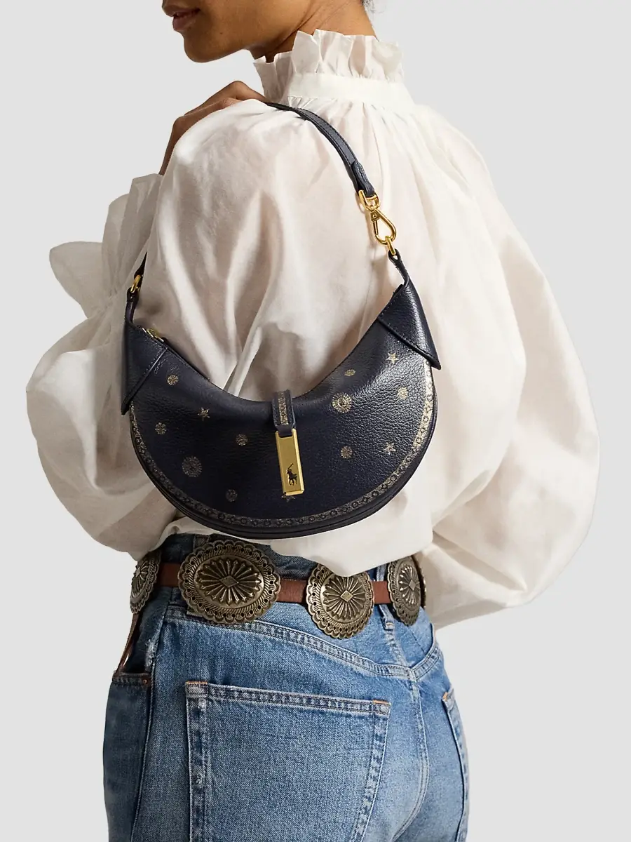 Polo Ralph Lauren Women's Stamped Leather Shoulder Bag | Thumbnail 2 Polo Ralph Lauren Women's Stamped Leather Shoulder Bag | Thumbnail 2