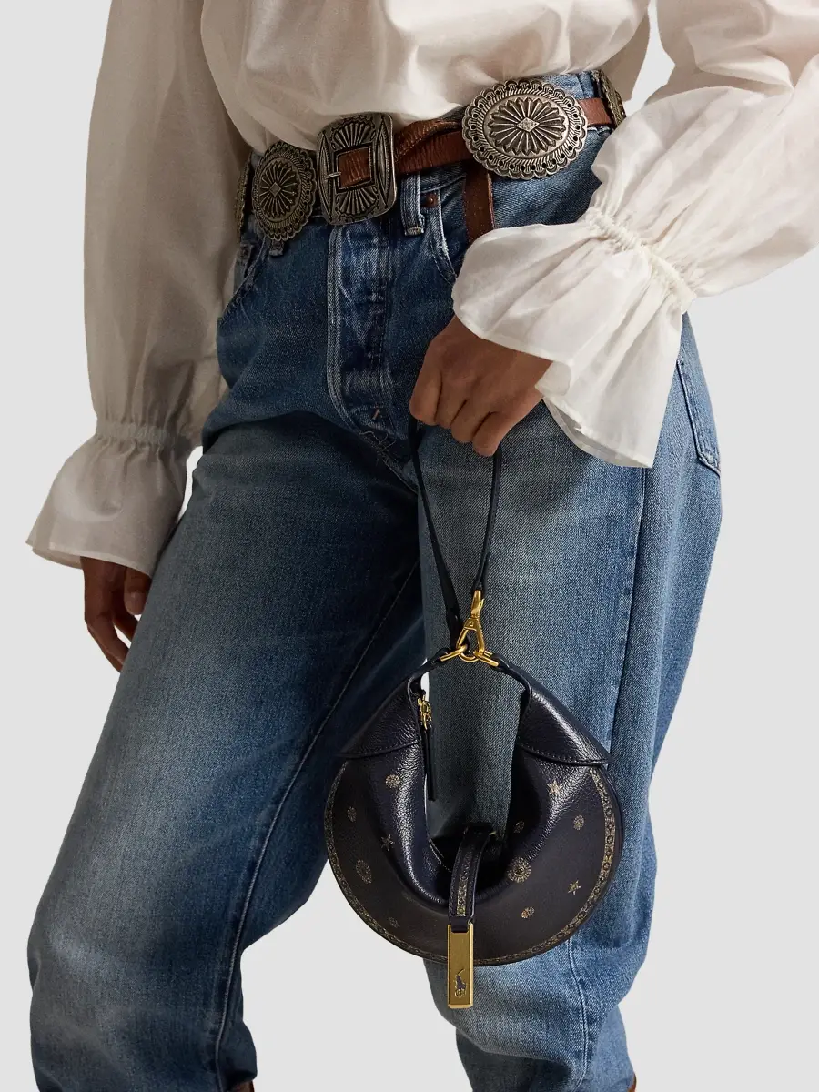 Polo Ralph Lauren Women's Stamped Leather Shoulder Bag | Thumbnail 3 Polo Ralph Lauren Women's Stamped Leather Shoulder Bag | Thumbnail 3