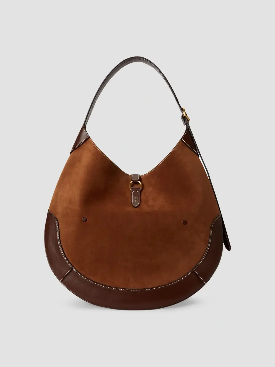 Polo Ralph Lauren Women's Polo ID Suede & Leather-Trim Shoulder Bag | Thumbnail 6 Polo Ralph Lauren Women's Polo ID Suede & Leather-Trim Shoulder Bag | Thumbnail 6