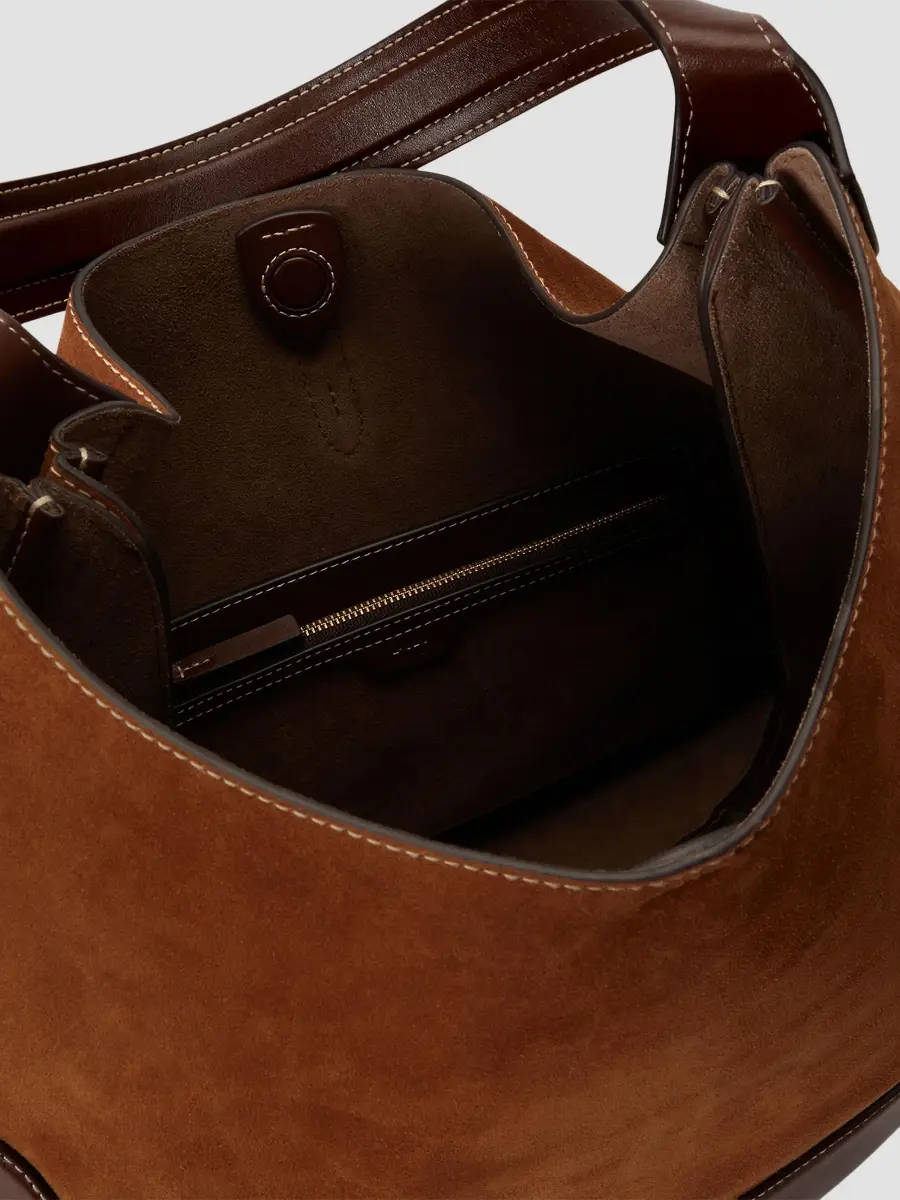 Polo Ralph Lauren Women's Polo ID Suede & Leather-Trim Shoulder Bag | Thumbnail 7 Polo Ralph Lauren Women's Polo ID Suede & Leather-Trim Shoulder Bag | Thumbnail 7