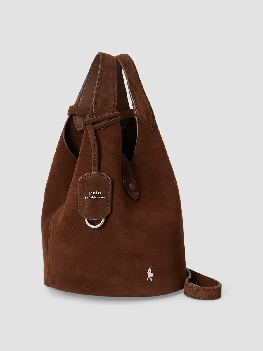 Polo Ralph Lauren Women's Mini Suede Bucket Bag | Thumbnail 4 Polo Ralph Lauren Women's Mini Suede Bucket Bag | Thumbnail 4