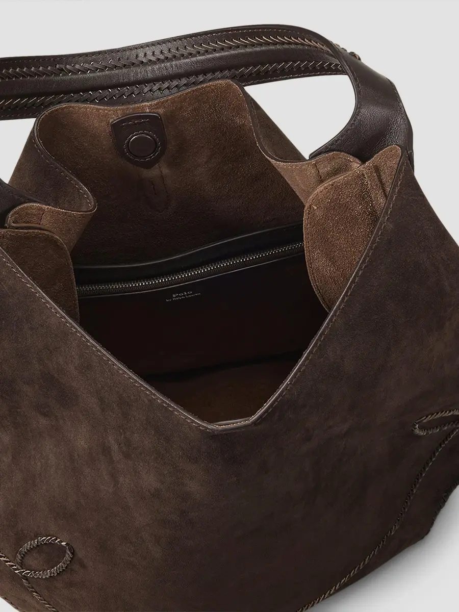 Polo Ralph Lauren Women's Polo ID Suede Western Large Shoulder Bag | Thumbnail 7 Polo Ralph Lauren Women's Polo ID Suede Western Large Shoulder Bag | Thumbnail 7