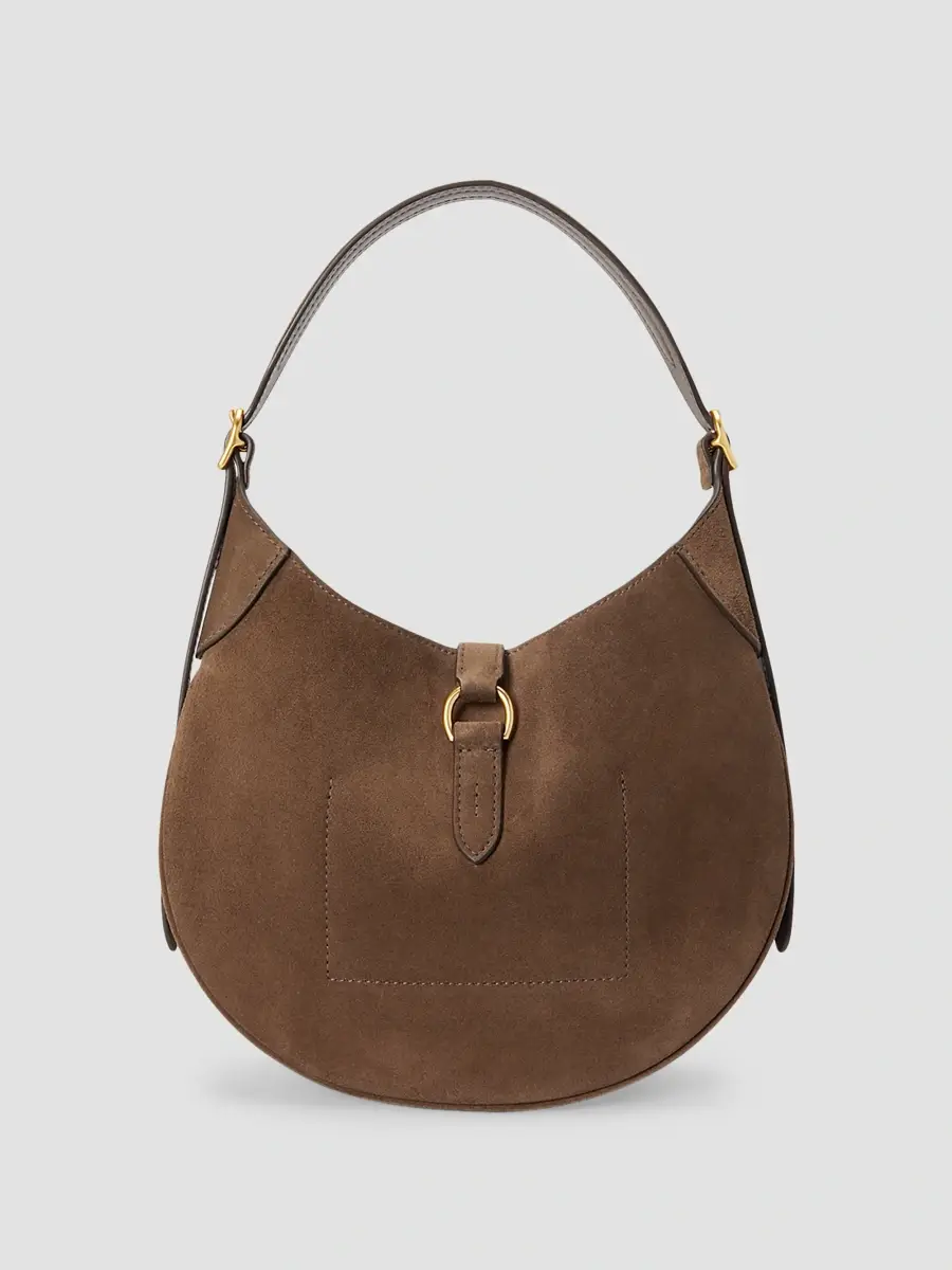 Polo Ralph Lauren Women's Logo Suede Shoulder Bag | Thumbnail 4 Polo Ralph Lauren Women's Logo Suede Shoulder Bag | Thumbnail 4