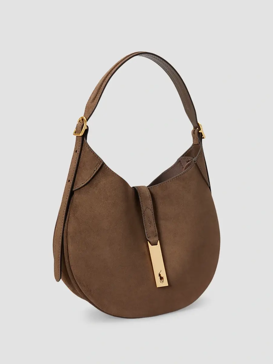 Polo Ralph Lauren Women's Logo Suede Shoulder Bag | Thumbnail 5 Polo Ralph Lauren Women's Logo Suede Shoulder Bag | Thumbnail 5