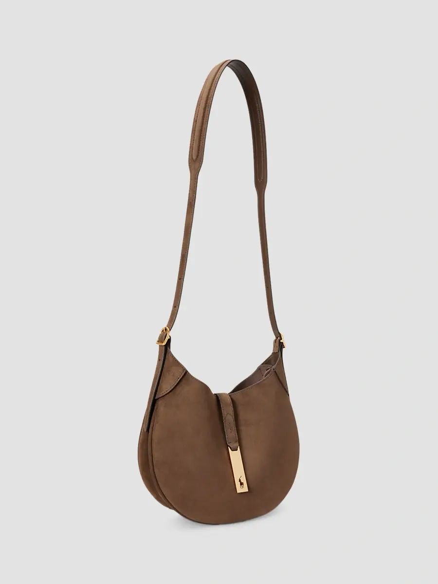 Polo Ralph Lauren Women's Logo Suede Shoulder Bag | Thumbnail 6 Polo Ralph Lauren Women's Logo Suede Shoulder Bag | Thumbnail 6