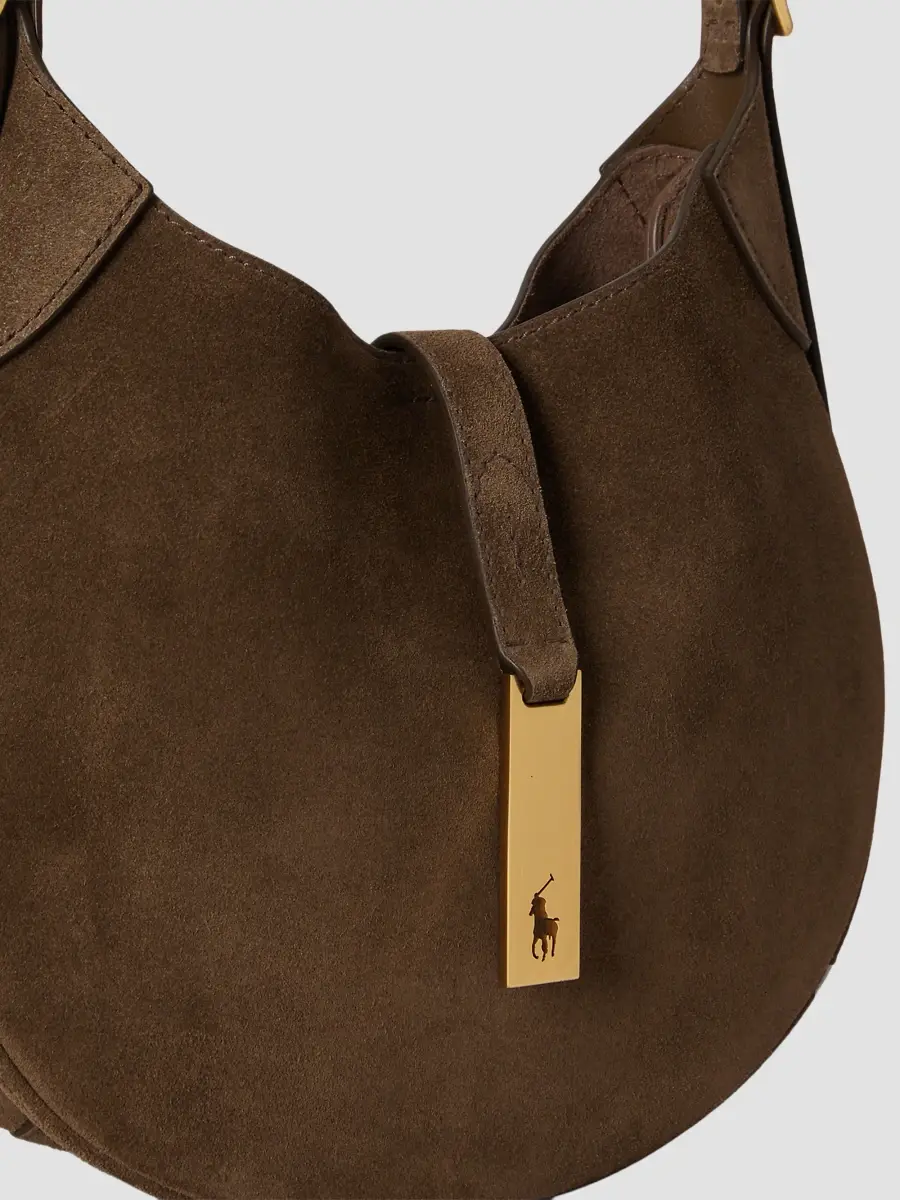Polo Ralph Lauren Women's Logo Suede Shoulder Bag | Thumbnail 7 Polo Ralph Lauren Women's Logo Suede Shoulder Bag | Thumbnail 7