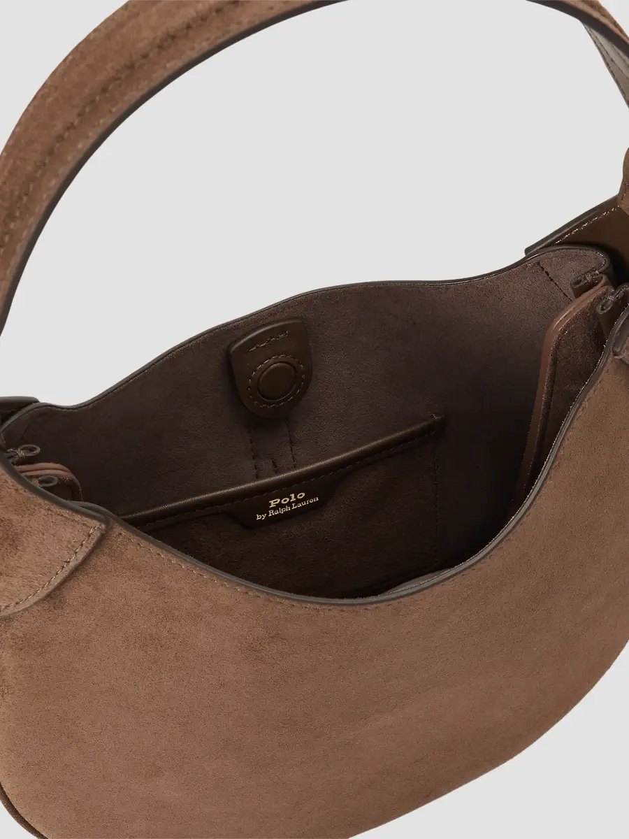 Polo Ralph Lauren Women's Logo Suede Shoulder Bag | Thumbnail 8 Polo Ralph Lauren Women's Logo Suede Shoulder Bag | Thumbnail 8